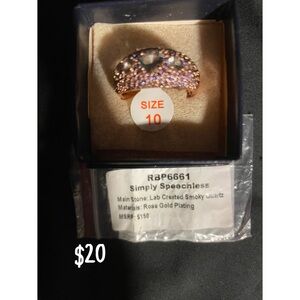 Simply Speechless Rose Gold and Smoky Quartz Ring